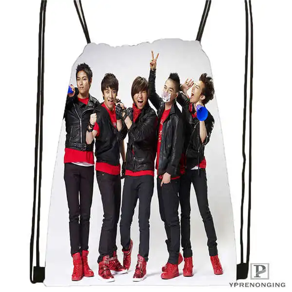 Drawstring Backpack Custom big bang(45) походная сумка на шнурке милый рюкзак для детей(черная спинка) 31x40 см#180612-03-big bang - Цвет: Drawstring Backpack
