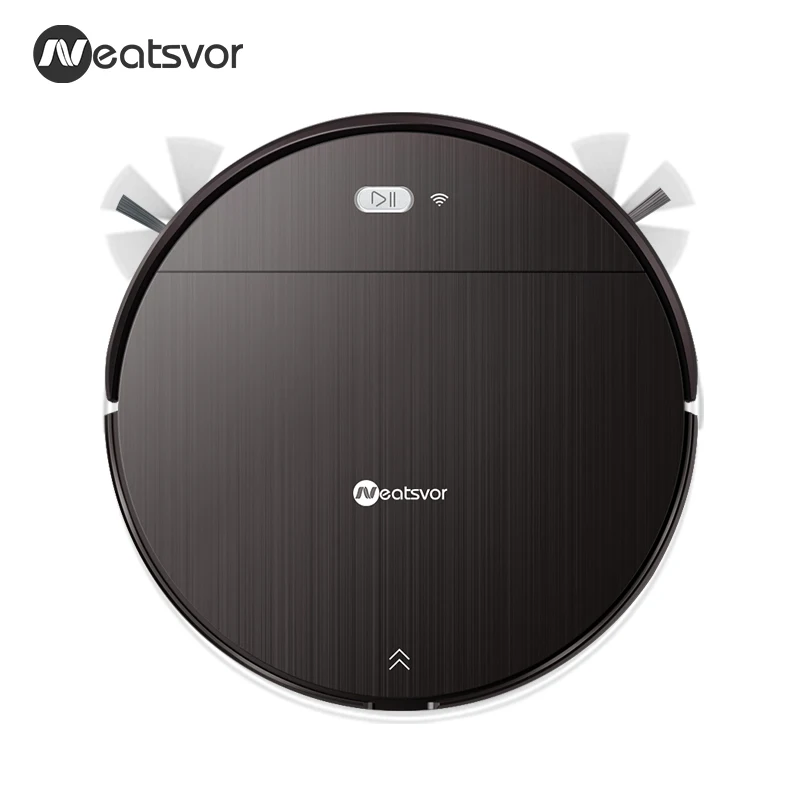 NEATSVOR V392 коричневый робот-пылесос для уборки и влажной уборки пола, приложение для управления картой навигации, планируемый Автоматический робот-зарядка 1800PA - Цвет: Dark Gray