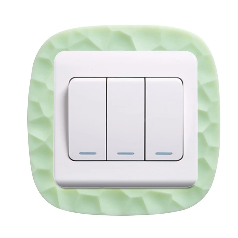 3D Силиконовая светящаяся Наклейка на стену для выключателя наклейка