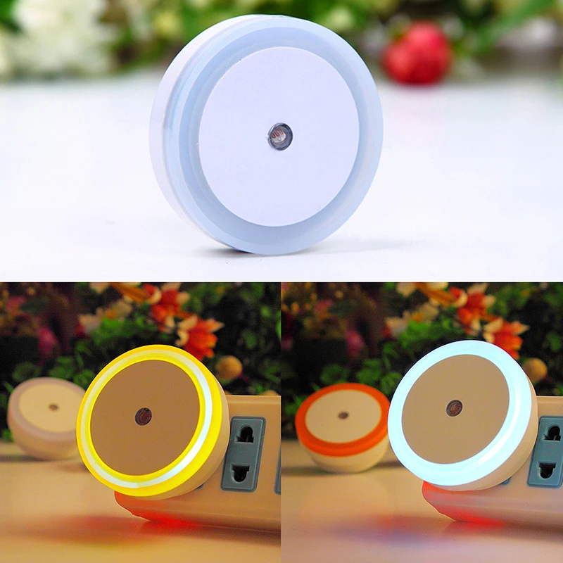 

Круглый ночник с датчиком движения для детей, настенная лампа с беспроводным датчиком для кабинета, лестницы, ЕС и США