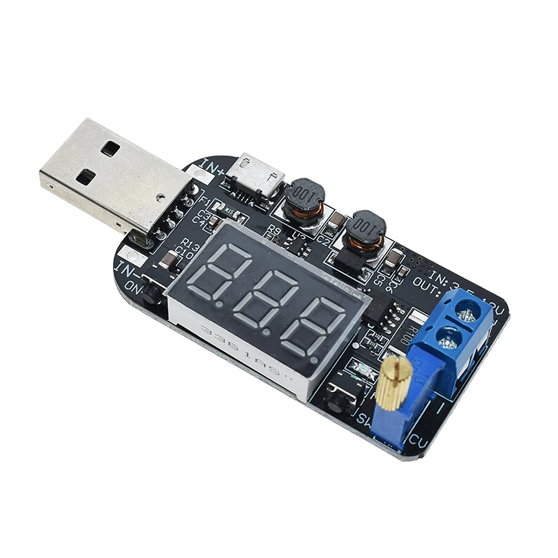 С текущим USB Micro от 5 В до 3 9 12 18 24 регулируемый модуль регулятора напряжения