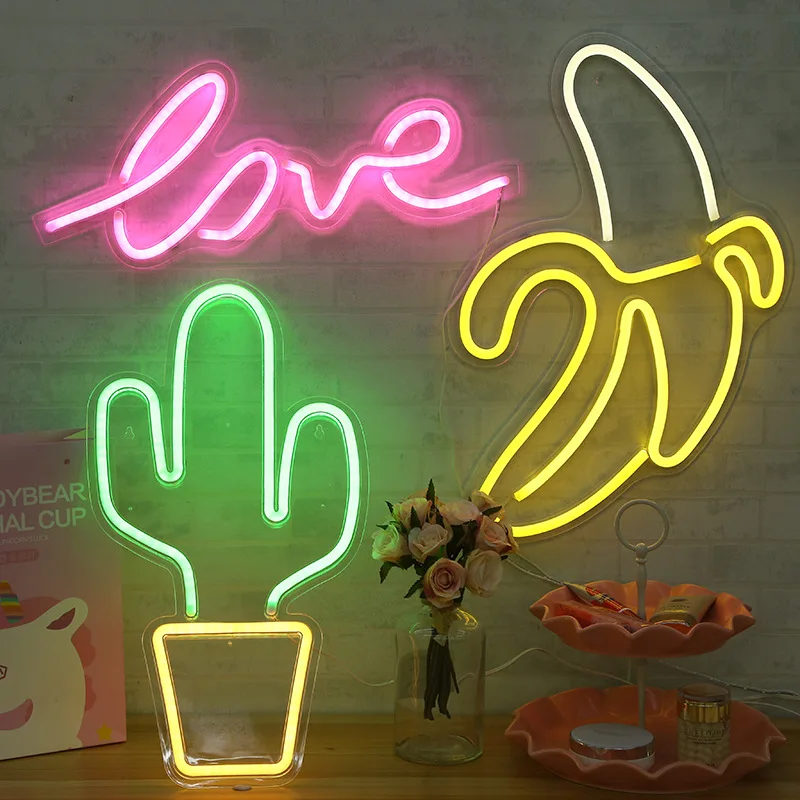 Акриловый неоновый светодиодный светильник Hello Star Heart декоративное настенное