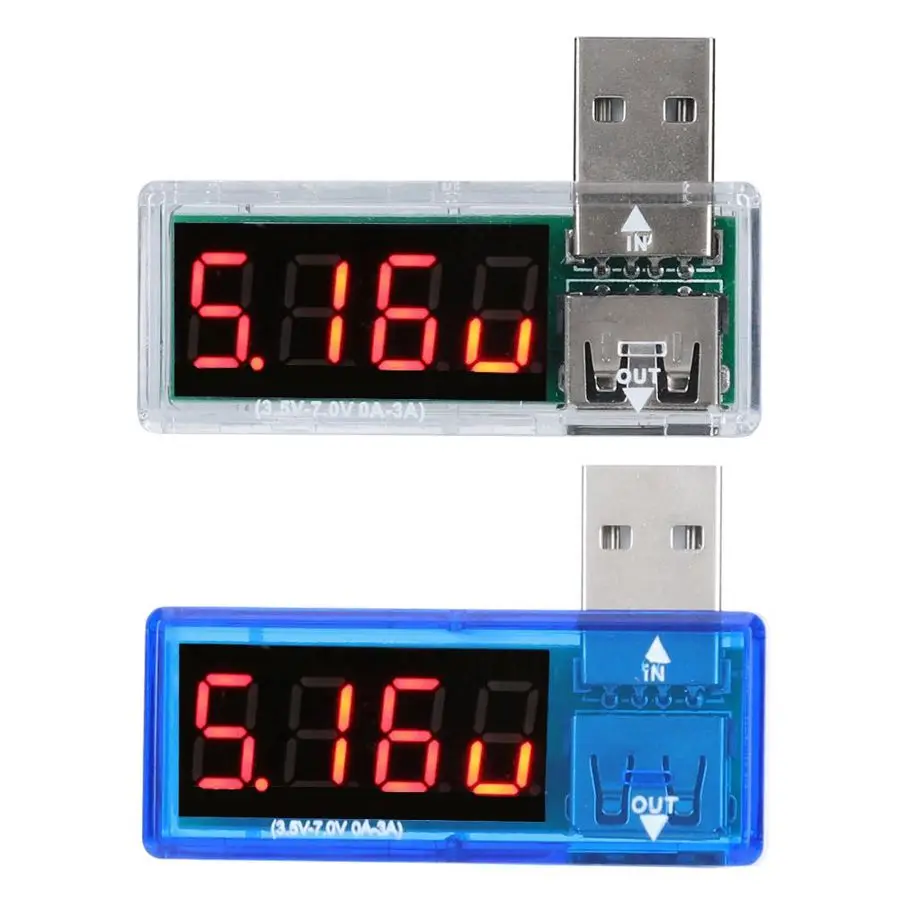 Вольтметр Амперметр USB детектор тестер тока напряжения Портативный для сотовых