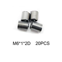 20pcs m612d silver thread repair insert kit set 304 stainless steel for hardware repair tools