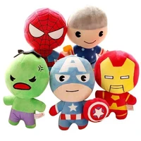 22 cm spiderman plush toys movie dolls marvel soft stuffed hero captain america iron thor christmas gift for kids