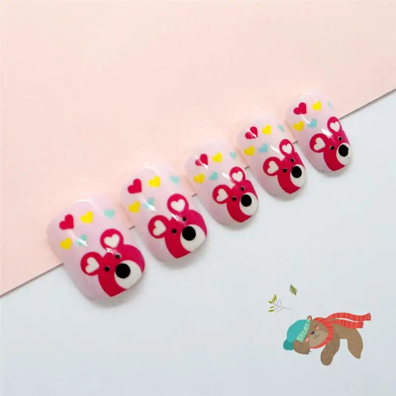 120 шт. ребенок Макияж игрушка для ногтей накладные ногти Ложные Типсы маникюра