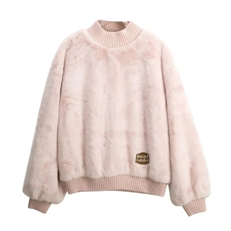 

2021 latest versatile Plush loose high collar sweater for women