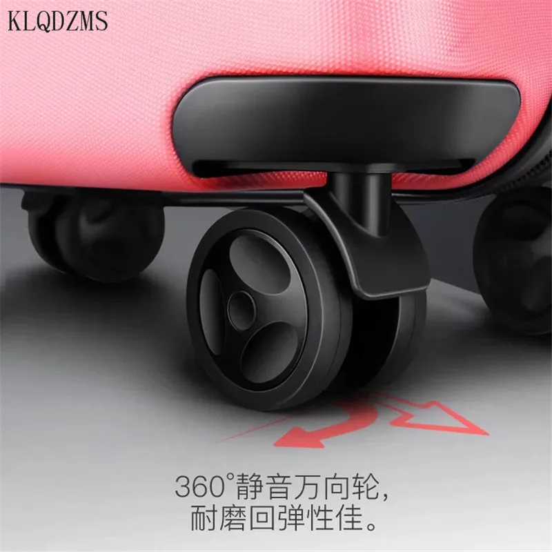 KLQDZMS новинка 18 &quot20&quot 24 &quotдюймов ABS + PC чемодан на колесиках вертушка пароль для