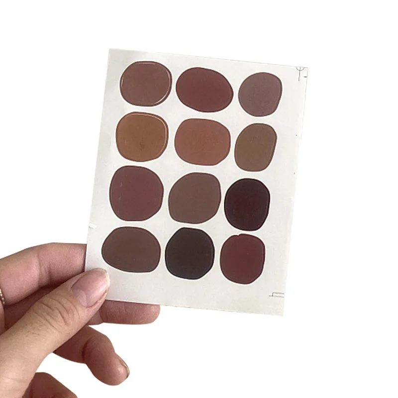 12 шт./упак. милый корейский стиль Instagram несимметричный цвет Molandi наклейка DIY