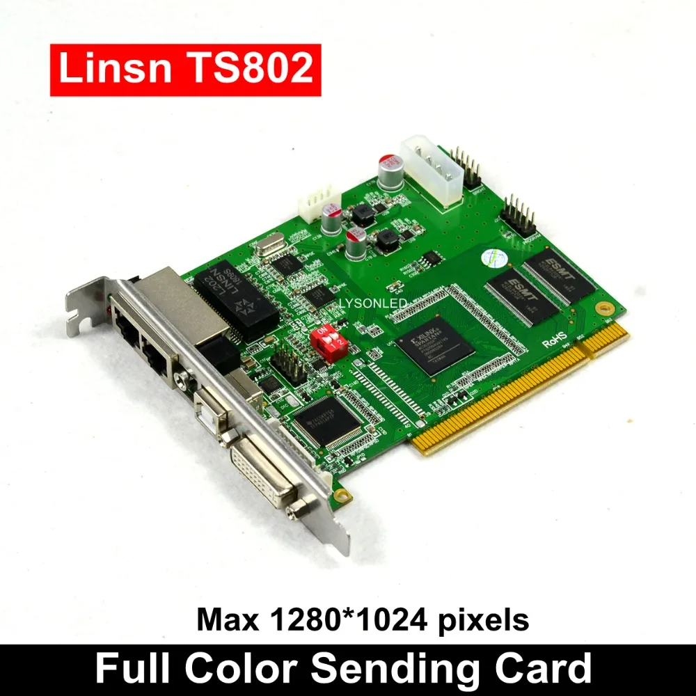 LINSN TS802D отправка карты, полноцветный светодиодный дисплей LINSN TS802 отправка карты синхронный светодиодный видеокарта SD802