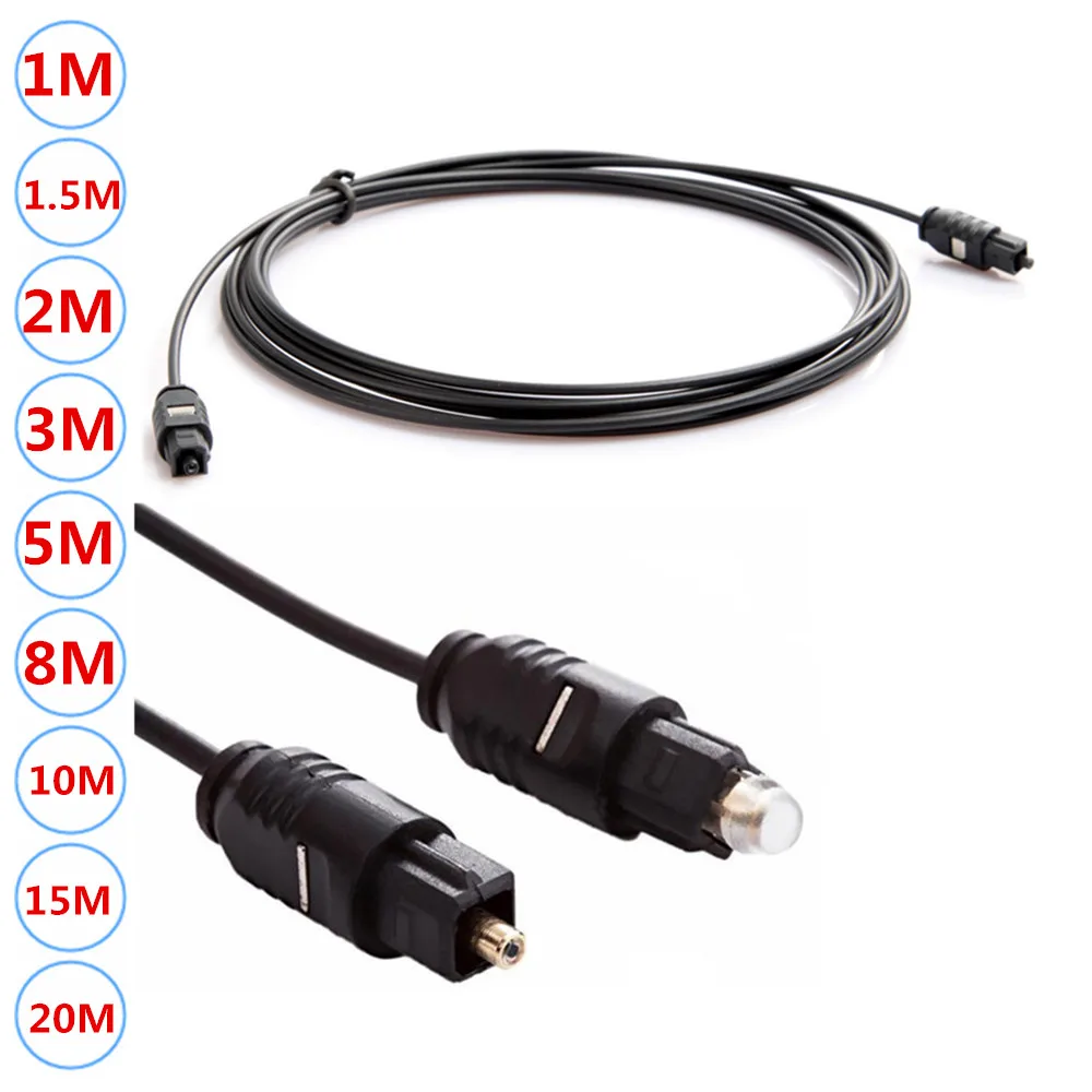 Горячая OD 2 Позолоченные Digital Audio Волоконно Оптический Кабель Toslink шнур SPDIF ПВХ для