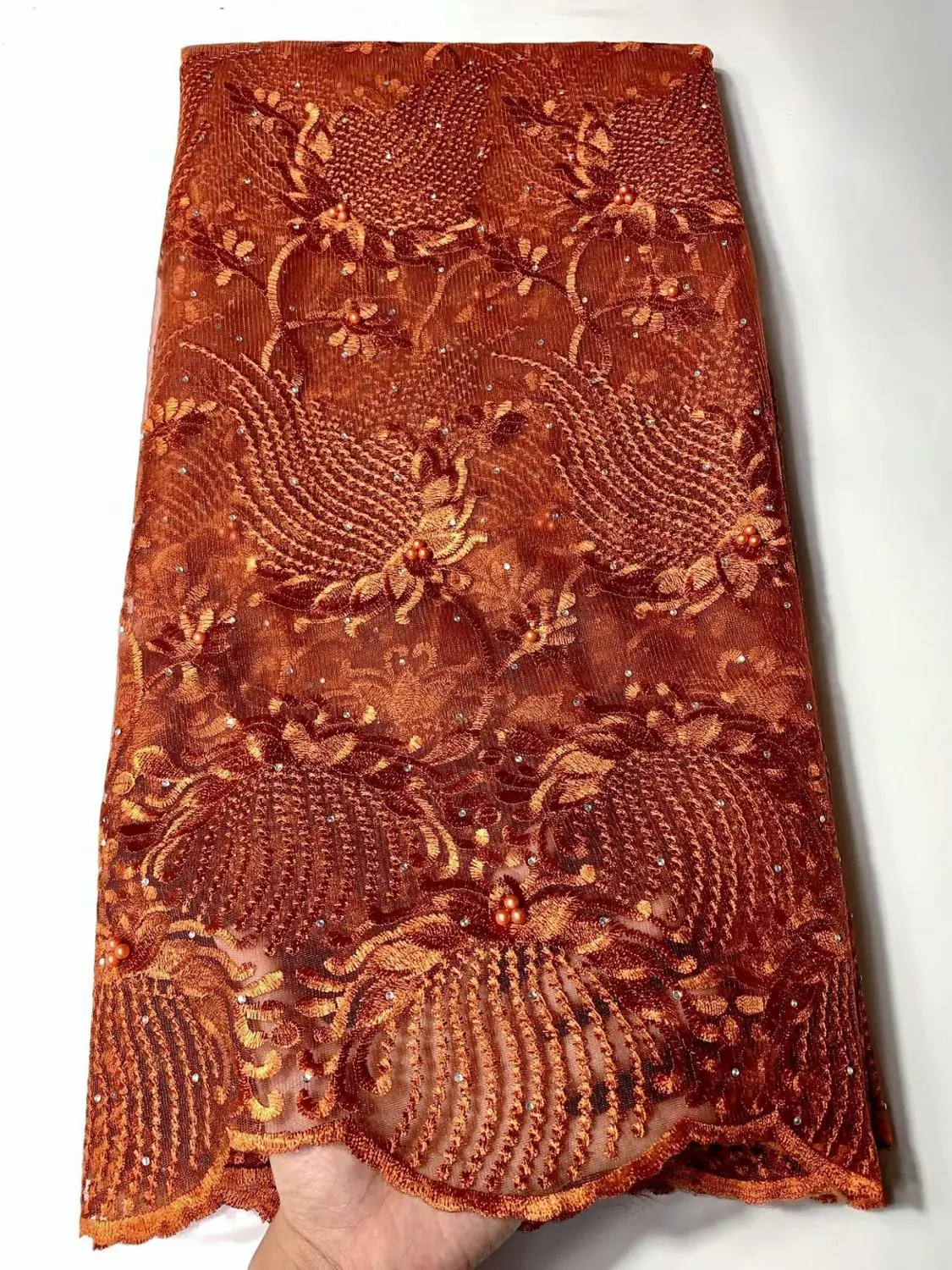 Свадебные камни кружево Золотое Африканское ткань высокого качества