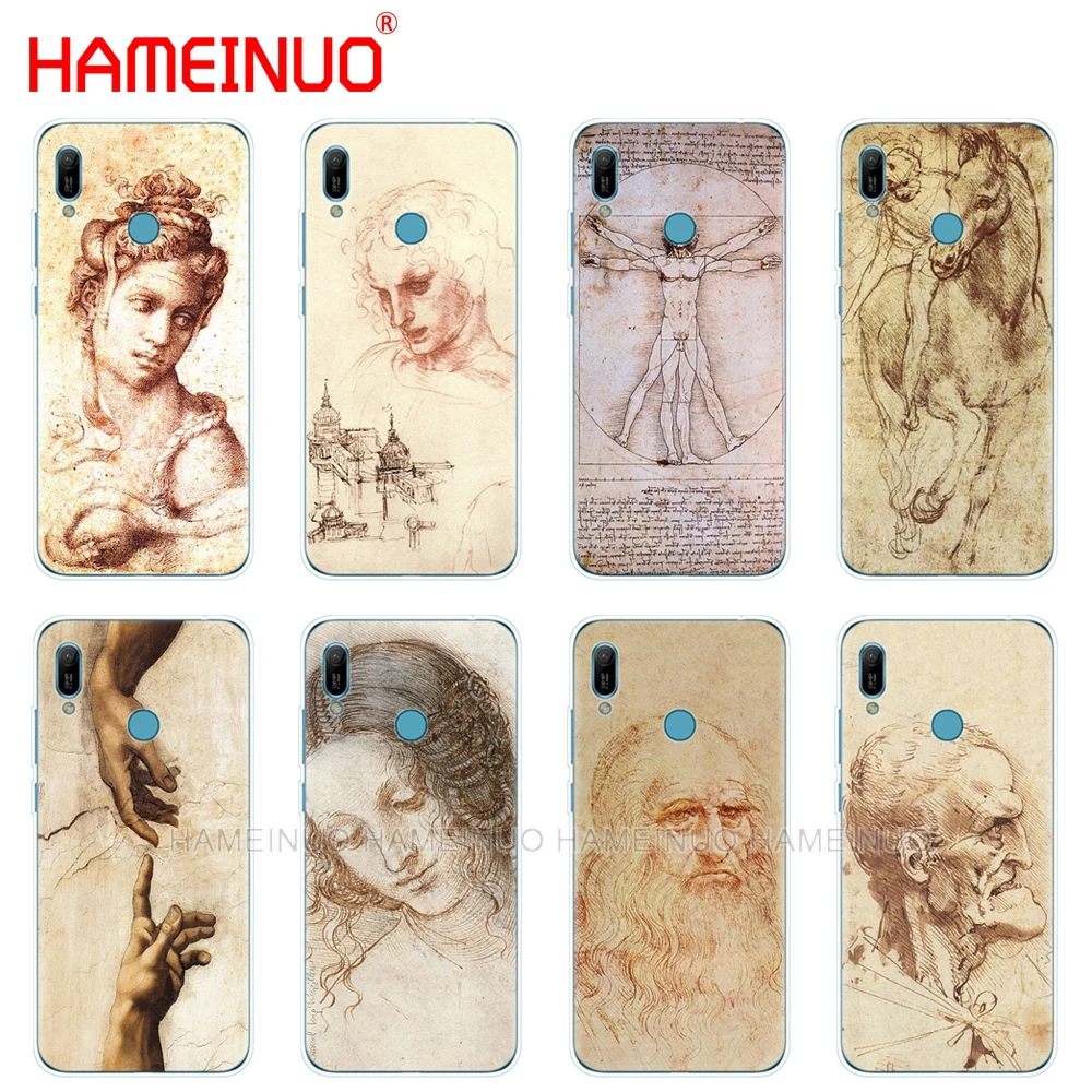 Силиконовый чехол для huawei Y5 Y6 Y7 Y9 PRO PRIME 2019 honor 8s 8a 20 LITE 10i view V20 Италия leonardo da vinci