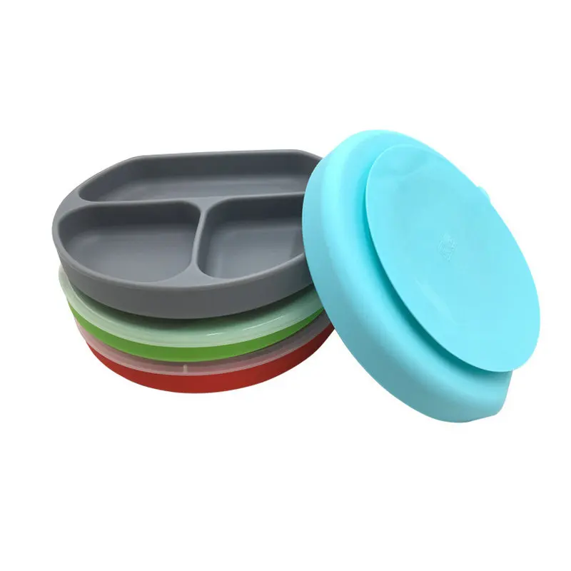 Детская силиконовая миска без присоски BPA тарелка для лица со смайликом детская