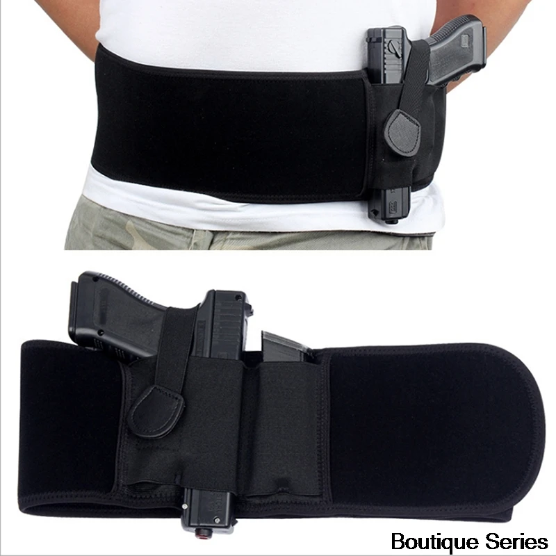 

Tactical Elastic Concealed Carry Belly Band Waist Pistol Gun Holster Pouch New