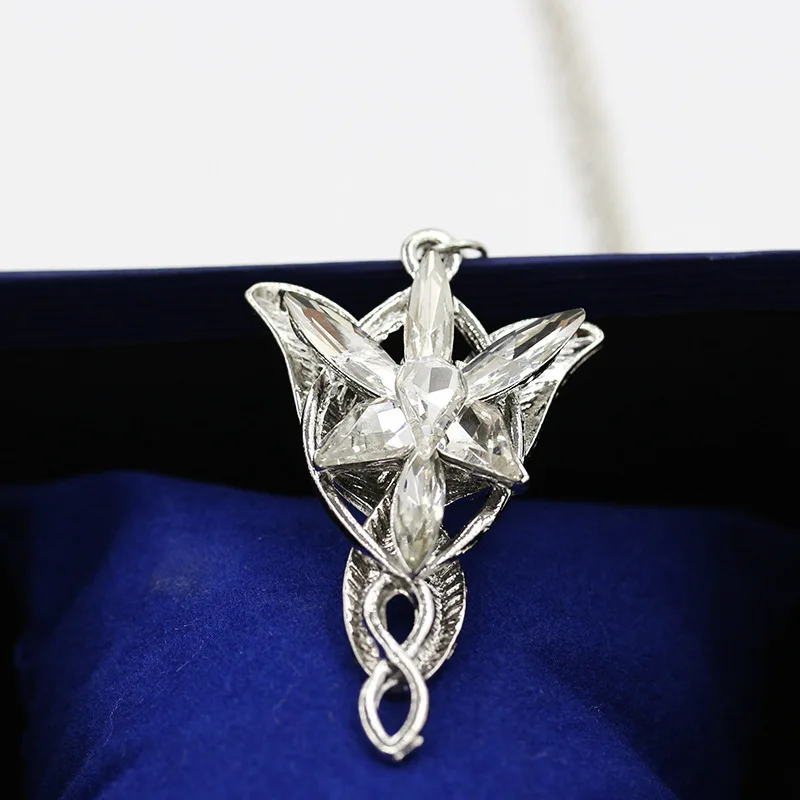 Ожерелье Evenstar Elfstone Elessar Aragorn Galadriel Elves принцесса кубический цирконий камень