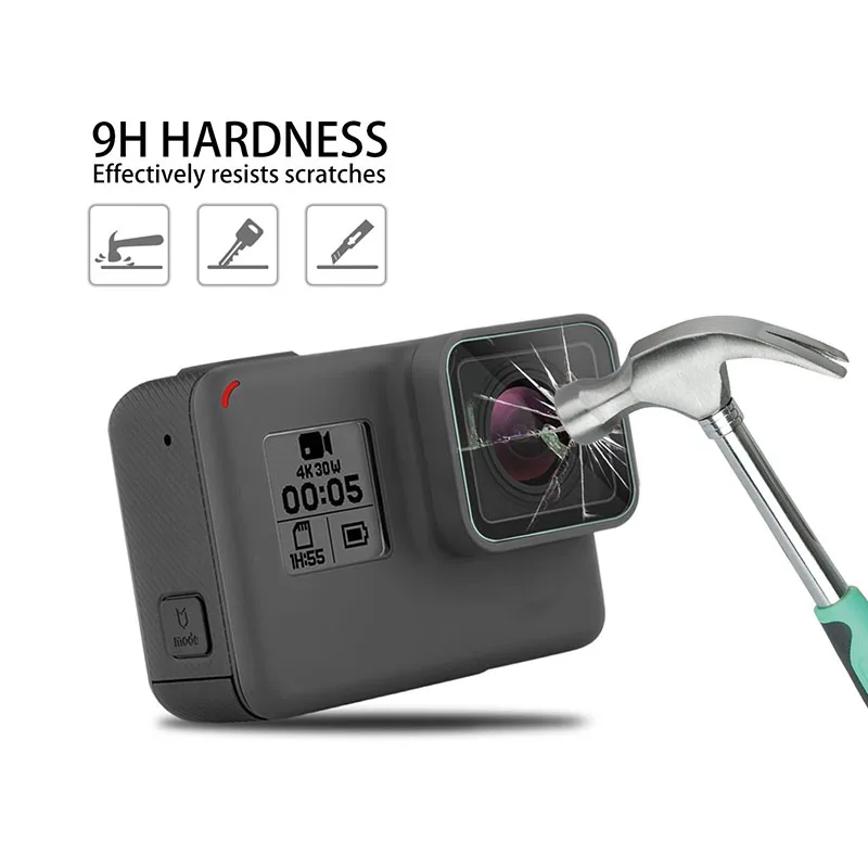 Закаленное стекло Защитная пленка для телефона Защитная для Go Pro Gopro Hero 5 6 7 Hero5 Hero6 Hero7 крышка объектива камеры защитная пленка набор