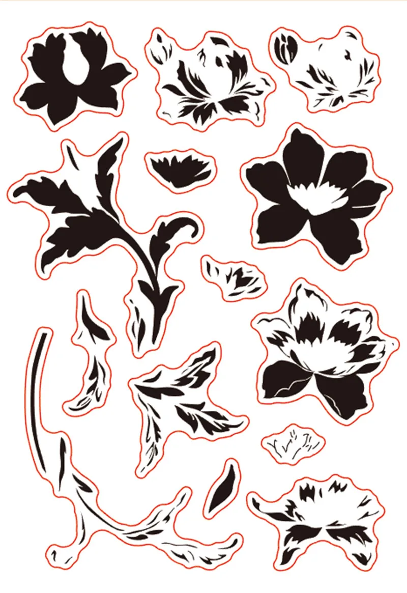 Прозрачный силиконовый штамп для скрапбукинга 11 х16 цветов|Штампики| |