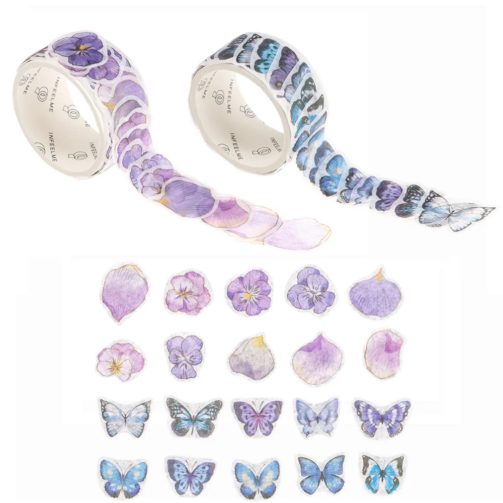 100 шт./рулон обувь с украшениями в виде цветков и бабочек лепесток декоративная