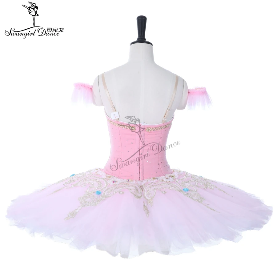 Темно-розовый цветок Фея балетная пачка представление сценические костюмы для