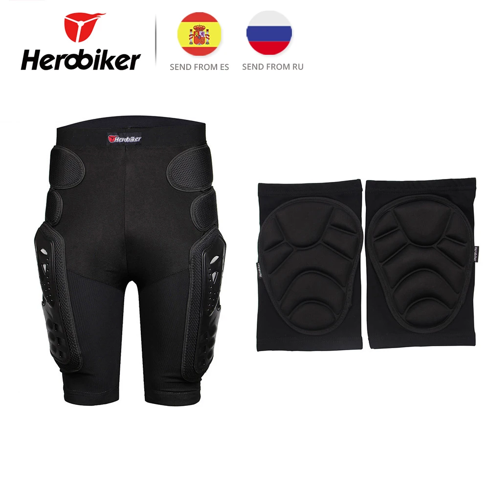 

Мотоциклетные шорты Herobiker, протектор для бедер, брюки для мотокросса, защита для верховой езды, Гоночное снаряжение и наколенники