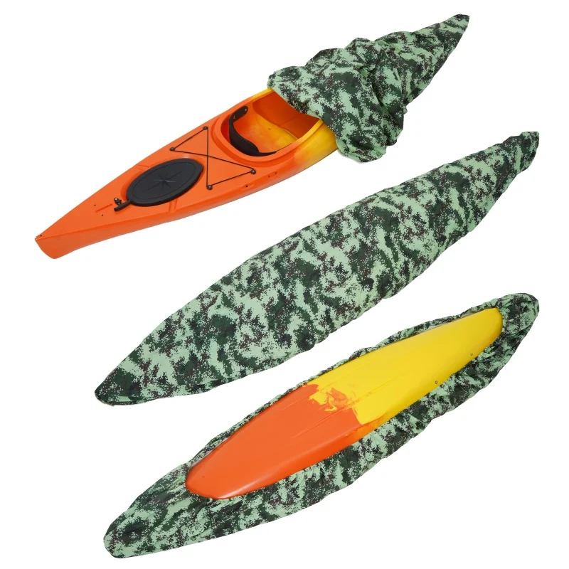 

Professional Universal Camouflage Kayak Cover Waterproof and Dustproof Cover Oxford Cloth Charter Boat Cover Canoe Storage Cover