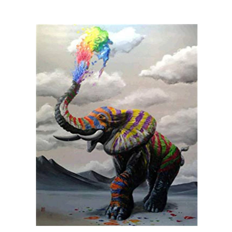 Набор для рисования по номерам на холсте слон 60x75 см | Дом и сад
