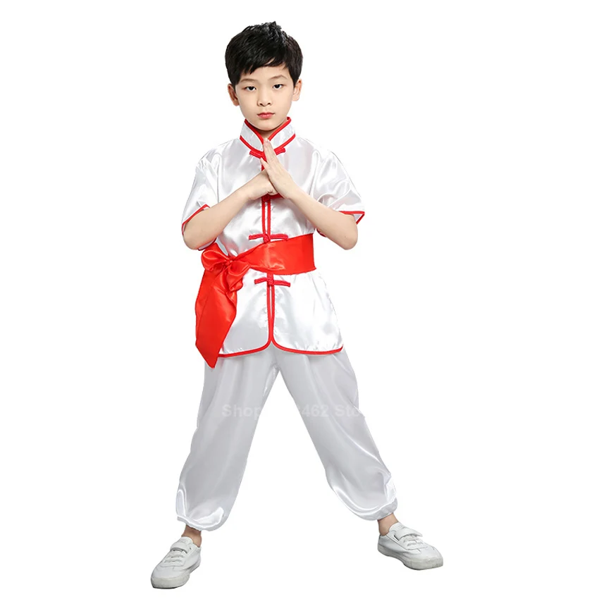 Детская Китайская традиционная одежда Wushu для детей униформа боевых искусств