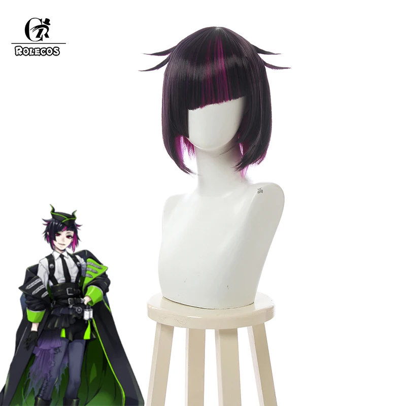Парик для косплея витая страна чудес лилия ванруж фиолетовый смешанный черный
