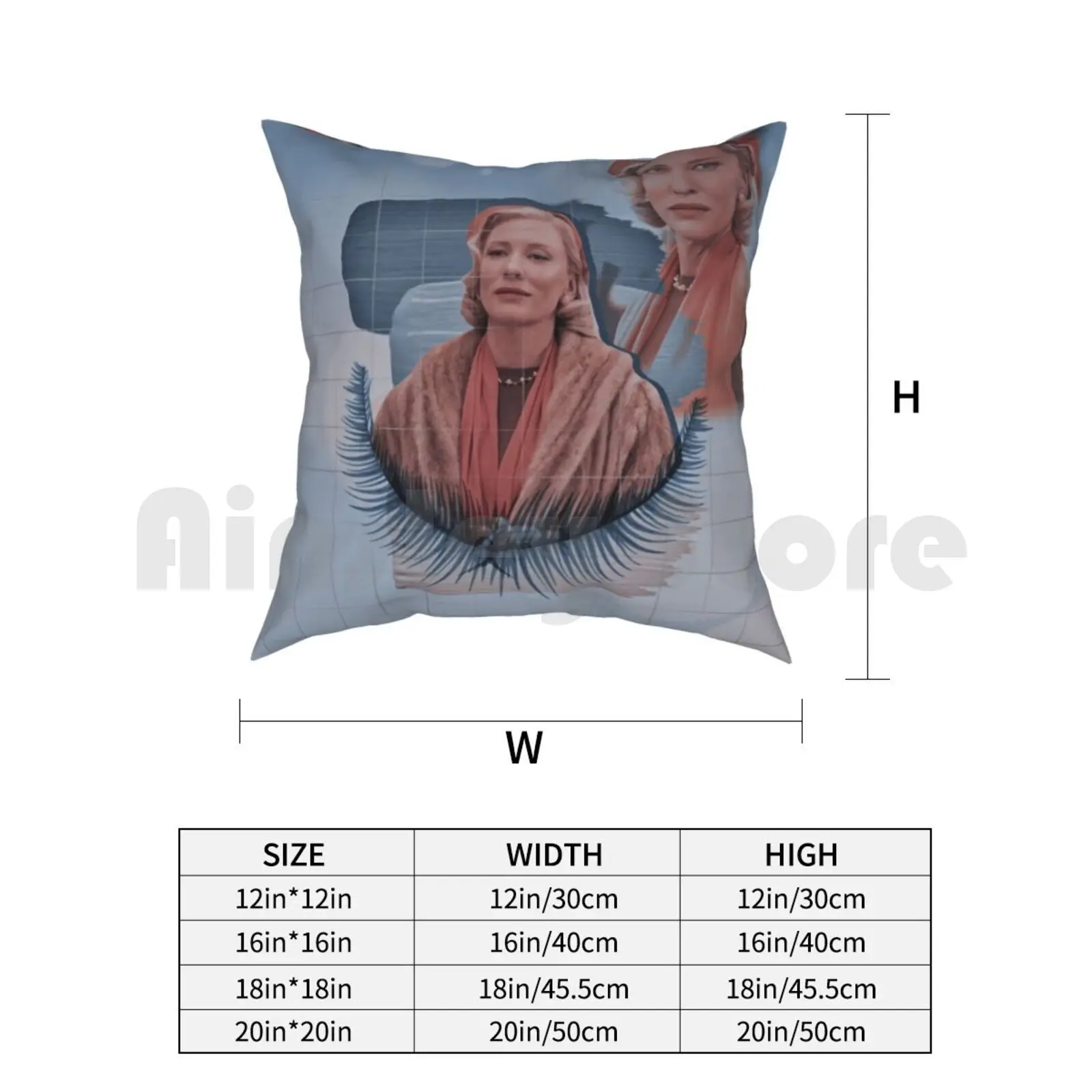 Подушка с принтом в виде цветов