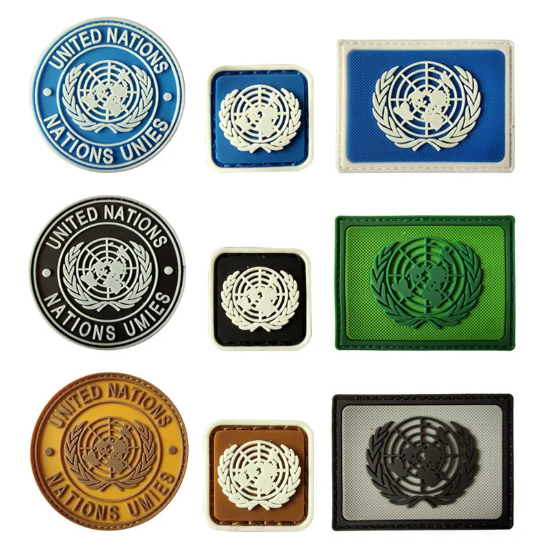 Un ООН п. П. Вышивка Липучка нашивки из ПВХ тактический армейский страйкбол
