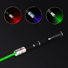 Лазерная указка нм, лазерная указка 5 мВт, мощная лазерная ручка с зеленой, синей, красной точкой, питание от батареи 2 * AAA, ed-лазер