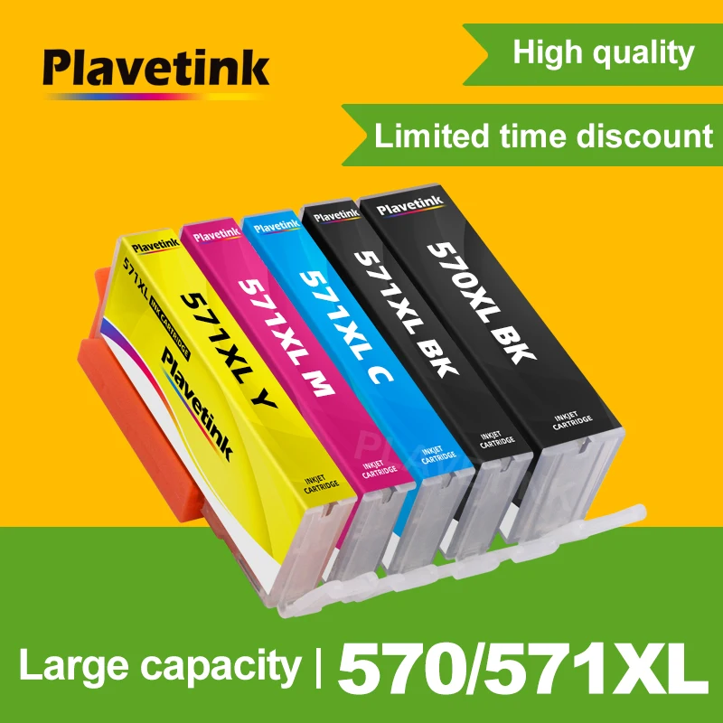 

Совместимый чернильный картридж Plavetink для Canon PGI 570 CLI 571 XL PGI-570 PGI570 для принтера Pixma MG5750 MG5753 MG6850 MG7750