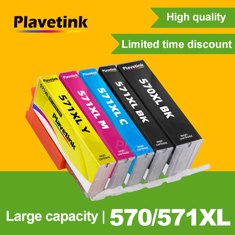 Совместимый чернильный картридж Plavetink для Canon PGI 570 CLI 571 XL PGI-570 PGI570 принтера Pixma MG5750