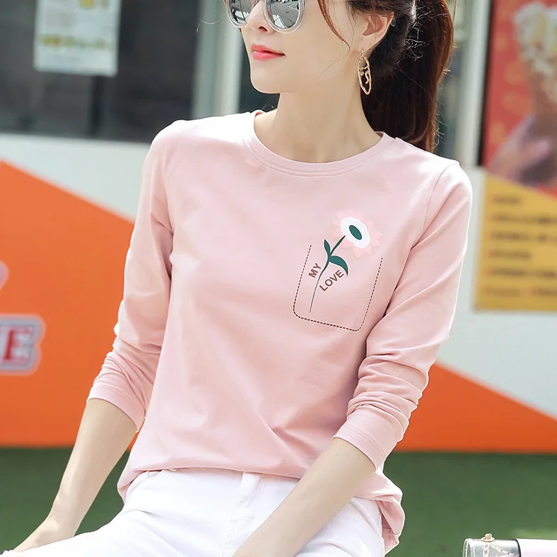 

JBB1235 2021 spring new women's long sleeve T-shirt