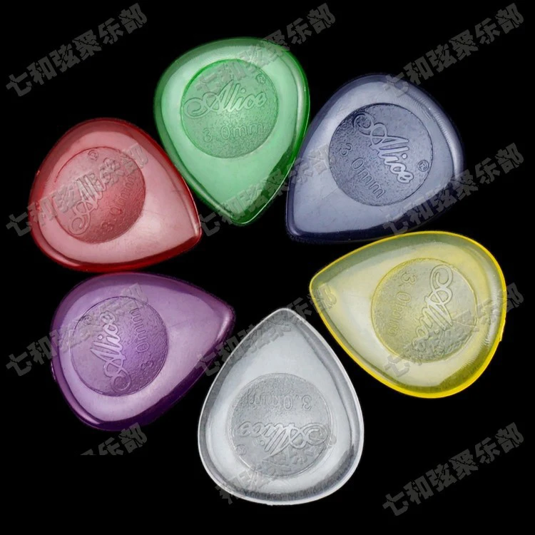 

30 Pcs Mix Color Durable Clear Big Water-drop Transparent Guitar Bass Picks Plectra Plectrums 1.0mm & 2.0mm & 3.0mm
