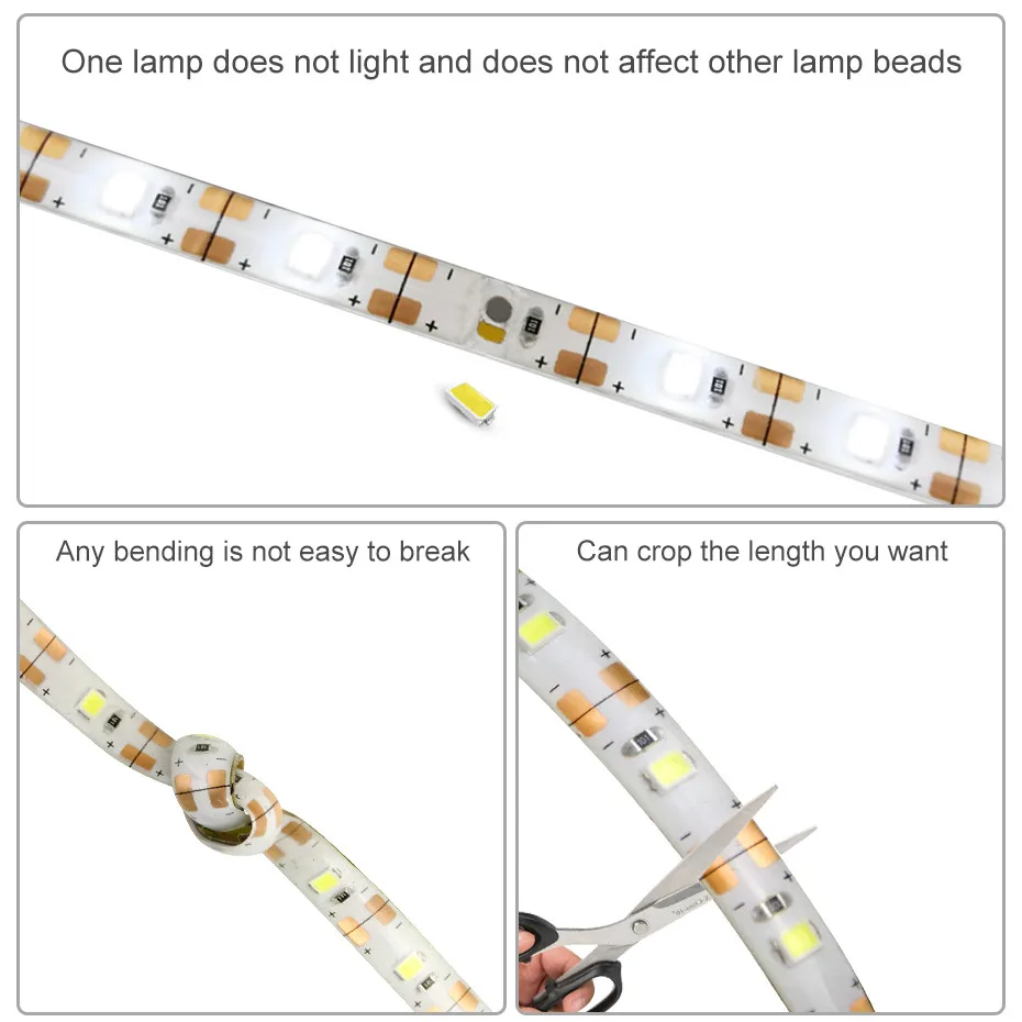 

Led Strip Mirror Light 1M 3M 5M USB 5V Bathroom Makeup Vanity Light Tape on Mirror Touch Dimmable Mirror Lights Dressing Table
