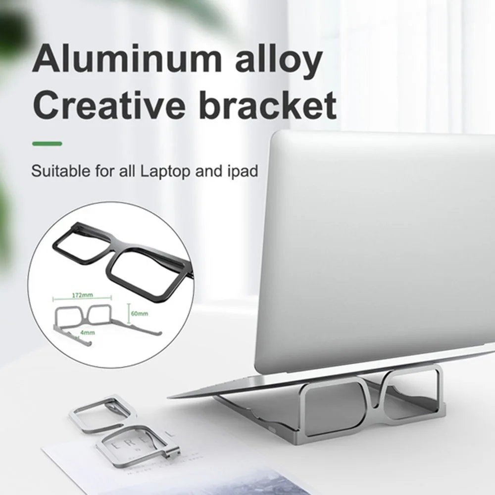 

Soporte de aluminio para tableta y ordenador portátil, almohadilla de refrigeración para gafas para portátiles, 1 unidad
