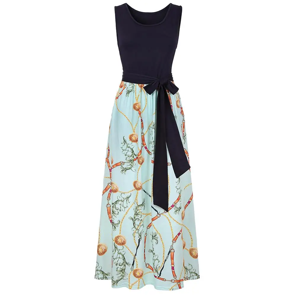 Женское длинное платье макси в стиле бохо с цветочным принтом новые модные