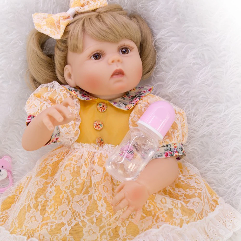 

Reborn baby toys for children 23" Full body silicone reborn girl dolls alive boneca bebes reborn menina child birthday gift