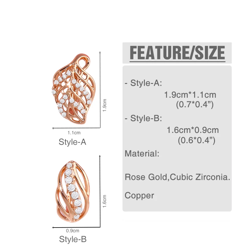Женские Золотые сережки с полыми листьями и камнями 585 пробы вечерние