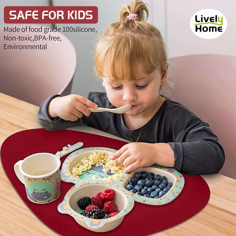 

Silicone Placemats Waterproof Heat Insulation Place Mat Nordic Leather Water Drop Coaster Cup Mat Dinner Kitchen Table Placemat