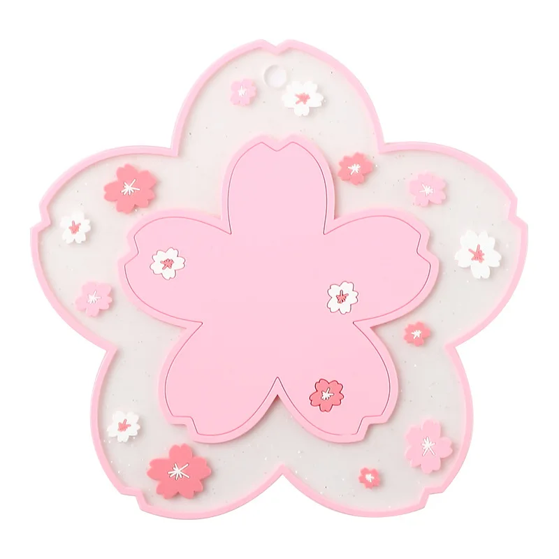 

3pcs PVC Insulation Pad Trivets 3 Size Sunflower Shape Non Slip Coasters Placemat Table Mat Heat-Resistant Hot Pad Kitchen Decor