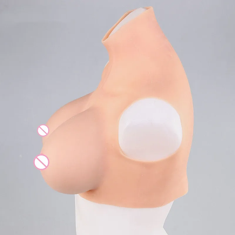 Halfbody Silicone Breast Forms Cloth F Cup TG CD Prothesis Boobs Enhancer Plus Size Bra Silicone Bra Cup Silicone