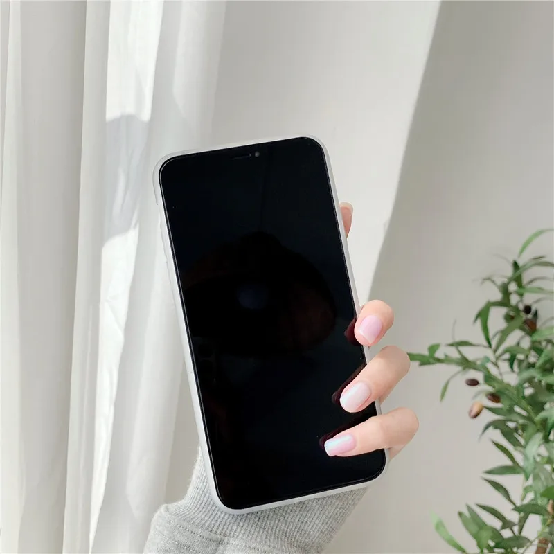 Милый чехол для телефона iPhone 11 Pro Max Xr Xs X 7 Plus 8 siliocne ретро Радужный лазерный луч