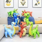 Большие фольгированные воздушные шары 4D в форме динозавра, зеленый динозавр, стоячий дракон, украшения для дня рождения, детские товары, игрушки для мальчиков, воздушные шары