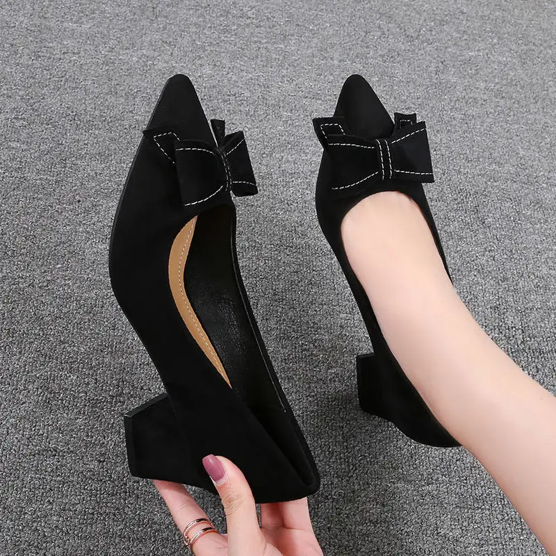 Женские туфли на высоком каблуке Mujer Tacones Altos Стильные черные Повседневные