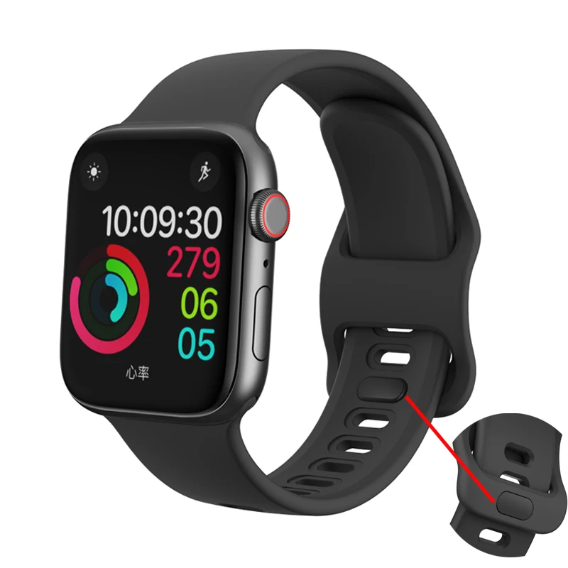 Ремешок из жидкого силикона для apple watch band 44 мм 42 40 38 браслет iwatch 5/4/3/2/1 официального