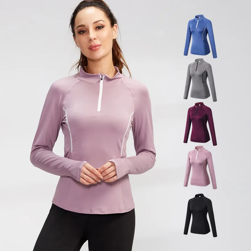 

Sportswear Autumn Sports Gym Training Fitness Yoga Zipper Coat Women's Sweatshirt Female Jogging Sleeve Running Jacket Long Jack