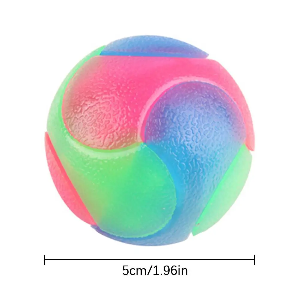 

Pet Chew Toy Bite Resistant Rubber Glowing Elastic Ball Durable Flashing Dog Molar Ball Toy for Cats Dogs Away from Boredom